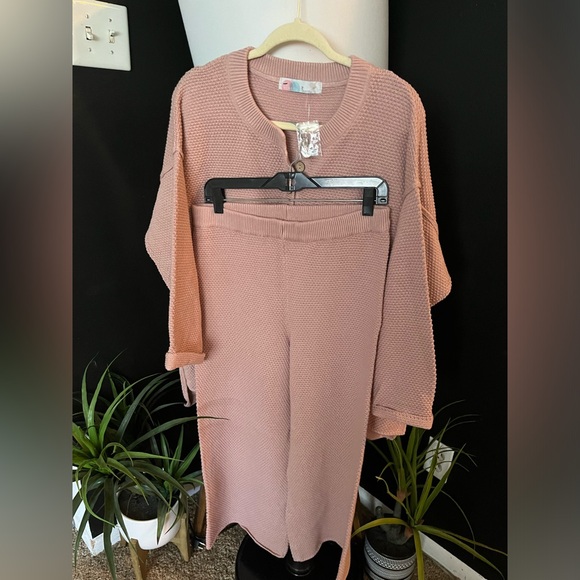 NWOT FREE PEOPLE BEACH Hailee Sweater Set In Dusty Himalayan MSRP $128 Size M - Picture 14 of 16